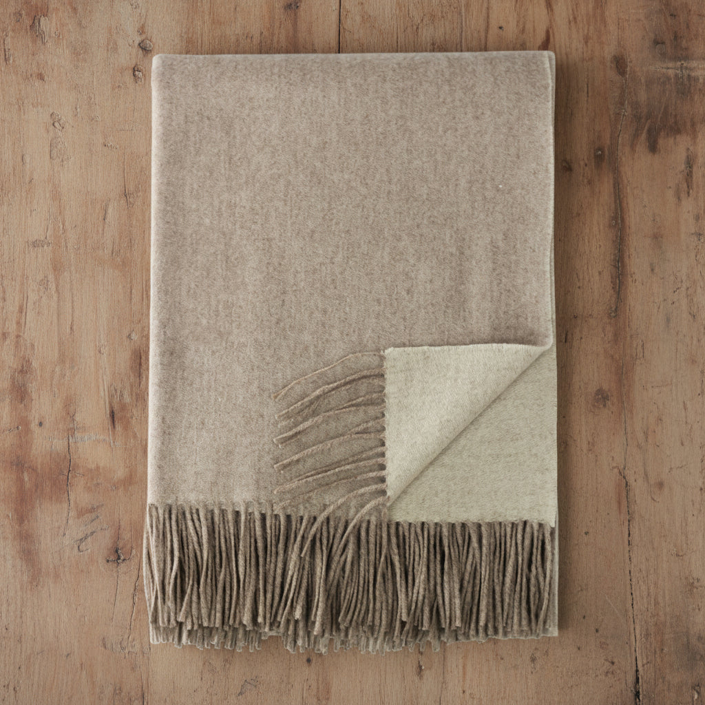 100% Merino Wool Reversible Throw