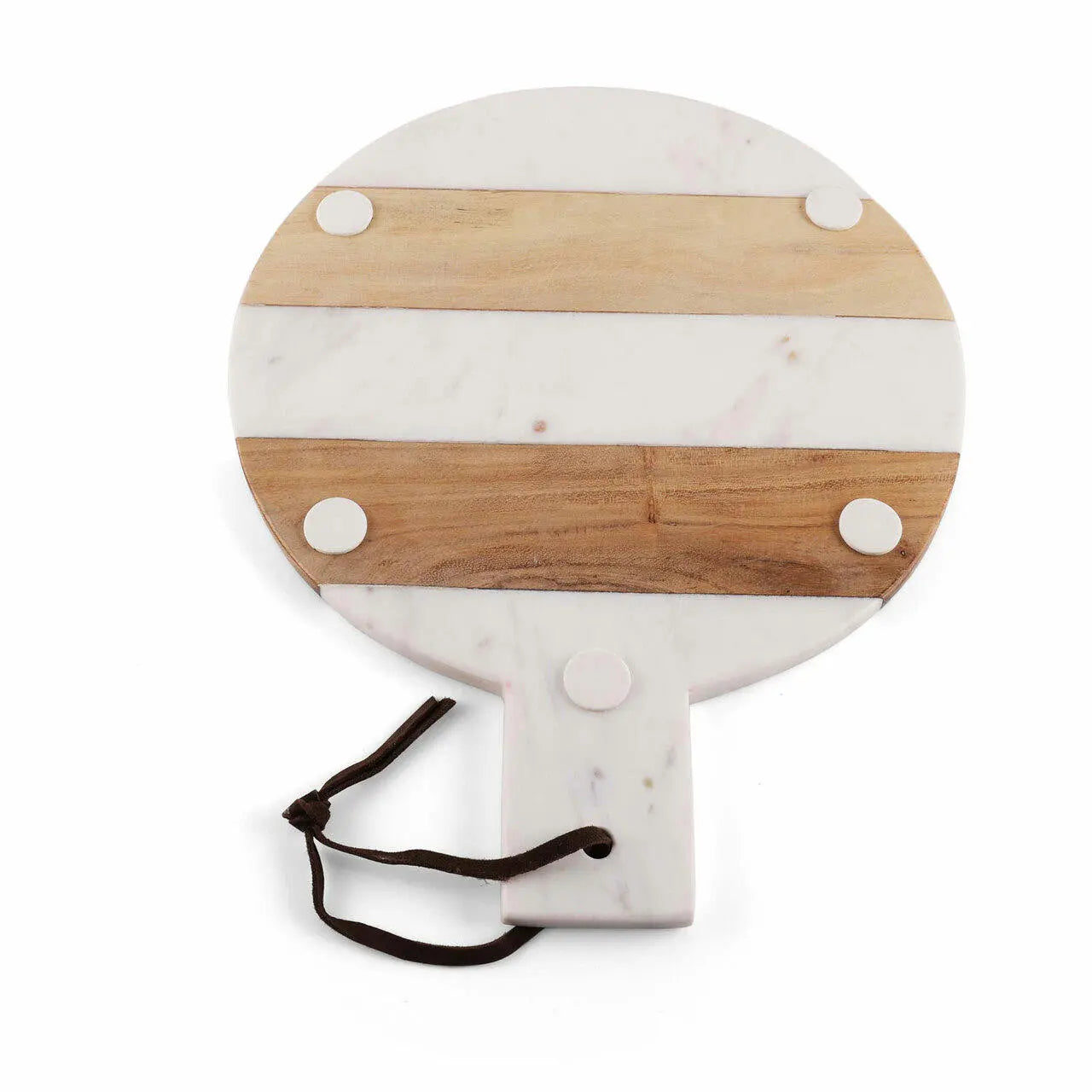 Mez Round Marble/Wood Paddle Charcuterie Board