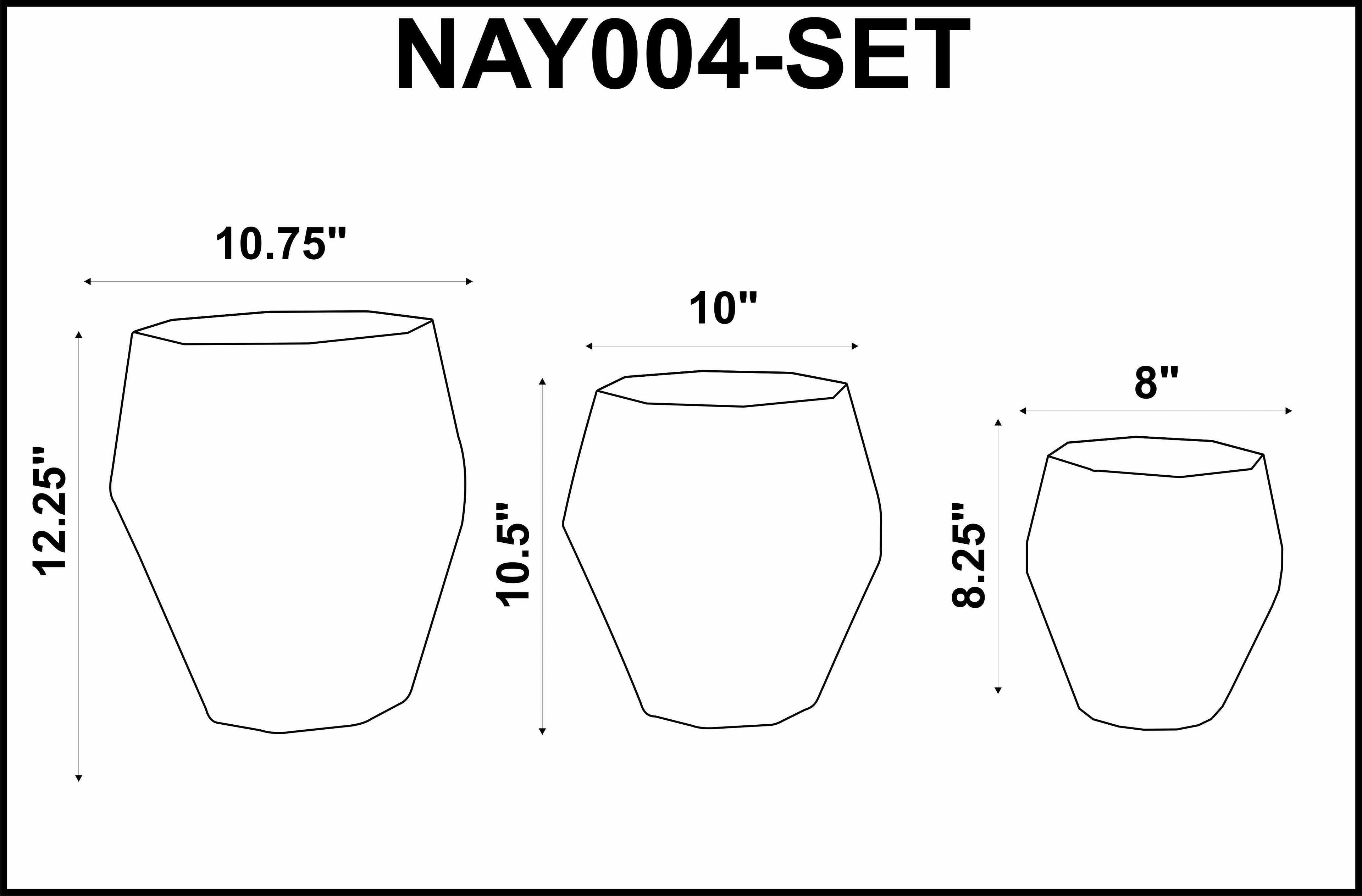 Mulauin Glass Pots - Set of 3