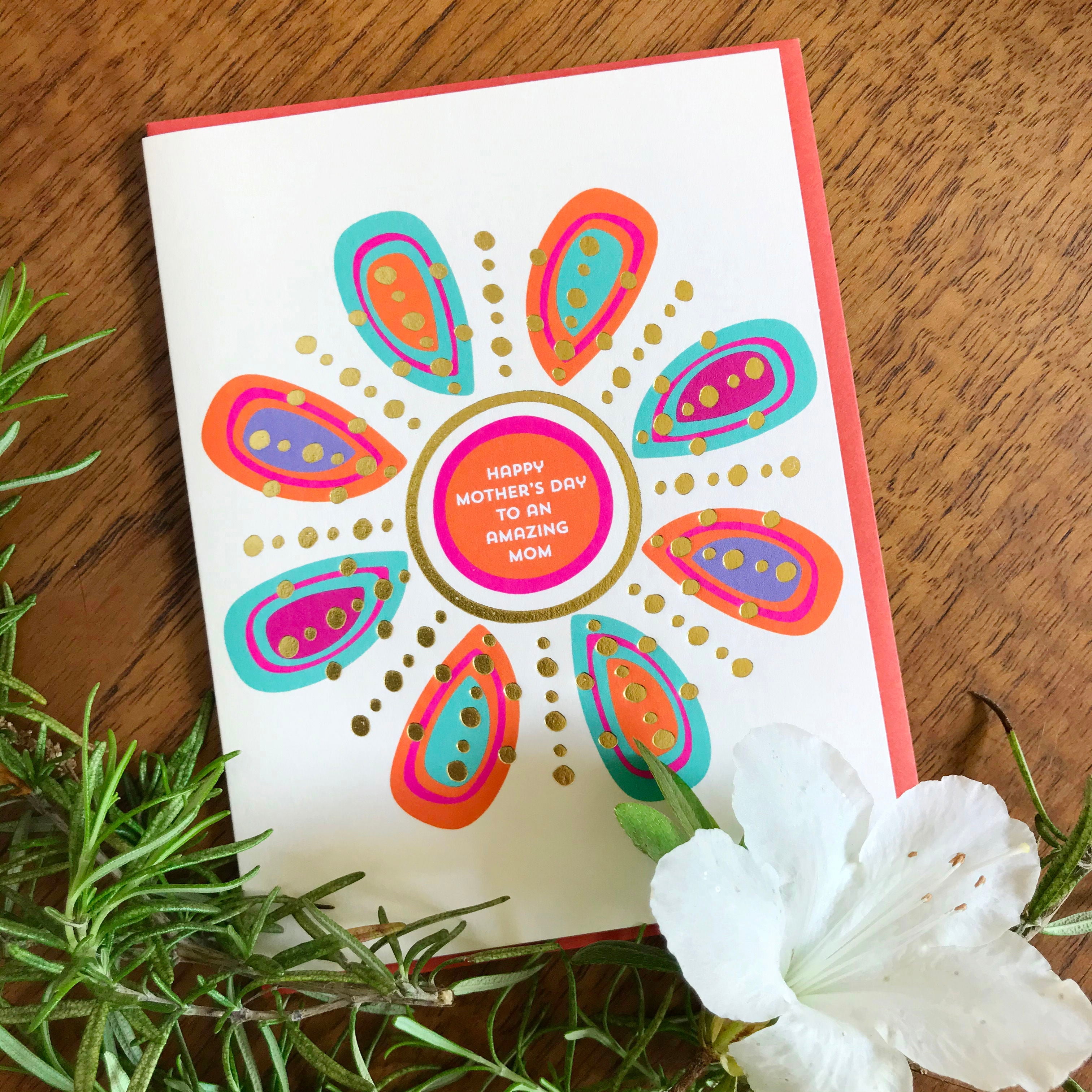 Amazing Mom Foil-Stamped Mother&