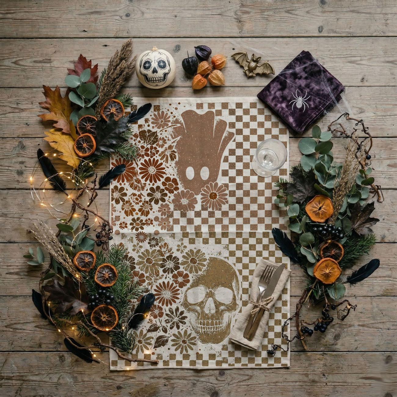 Retro Halloween Dish Towels