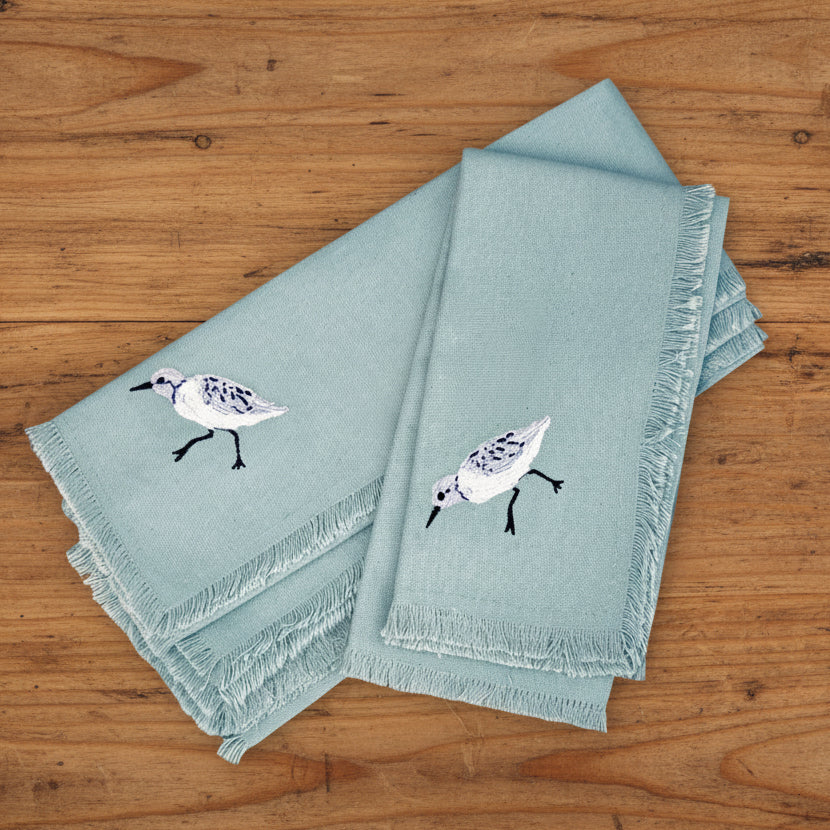 Sandpiper Bird Napkins - Set of 4