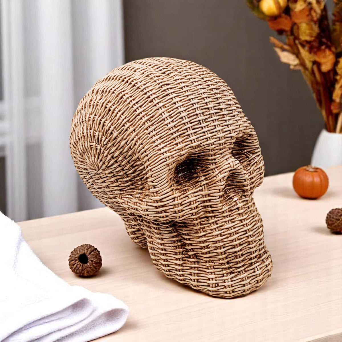 Skull Me - Rattan Resin Skull