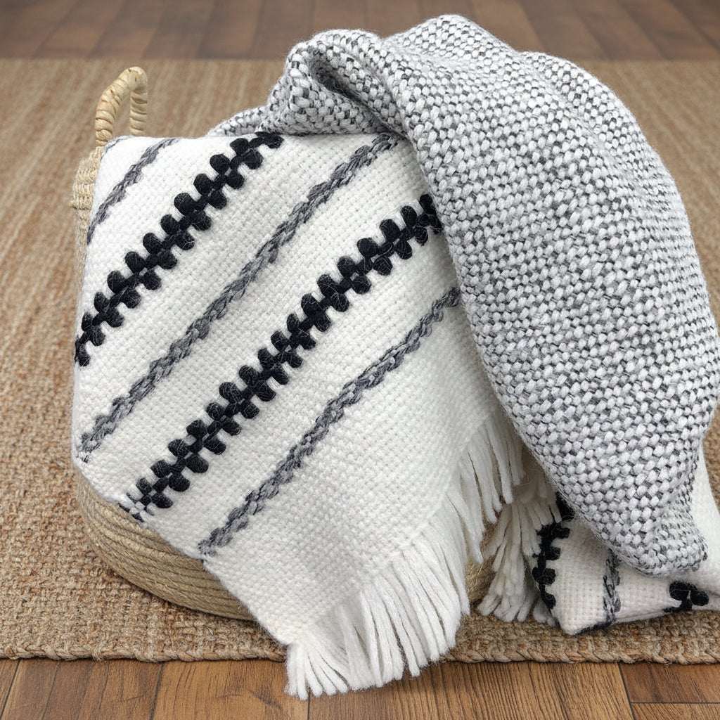 Chunky Snow Cuzco Alpaca Throw