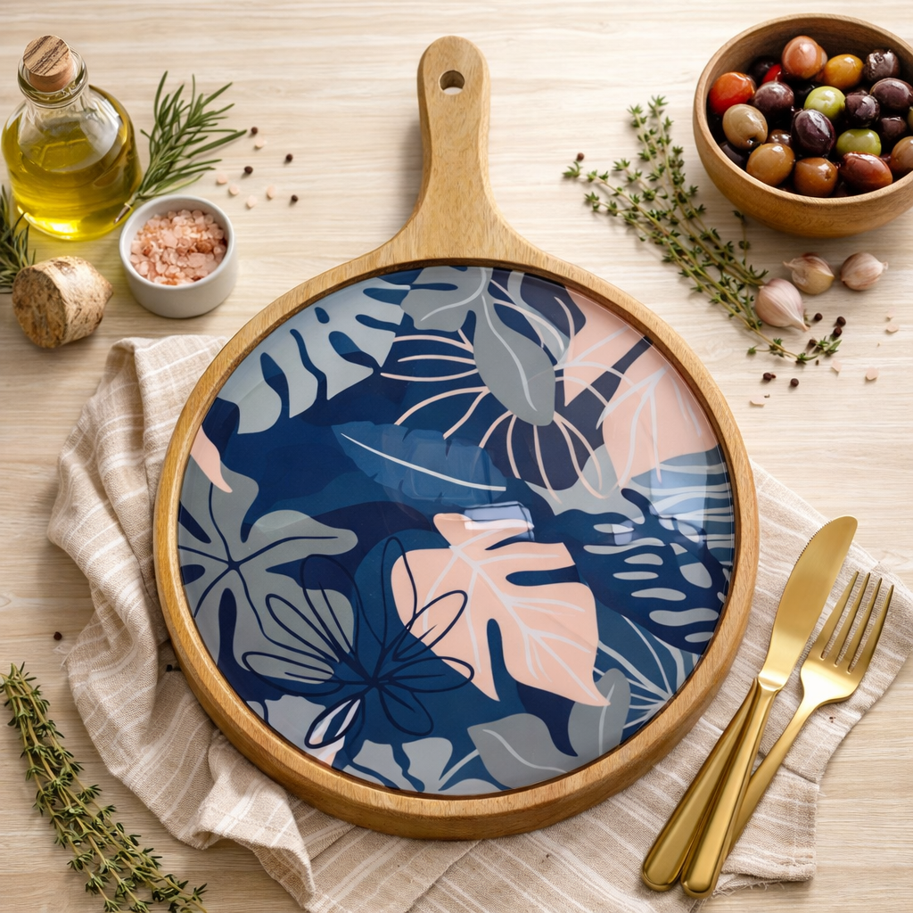 Charcuterie Board/Serving Platter - Floral