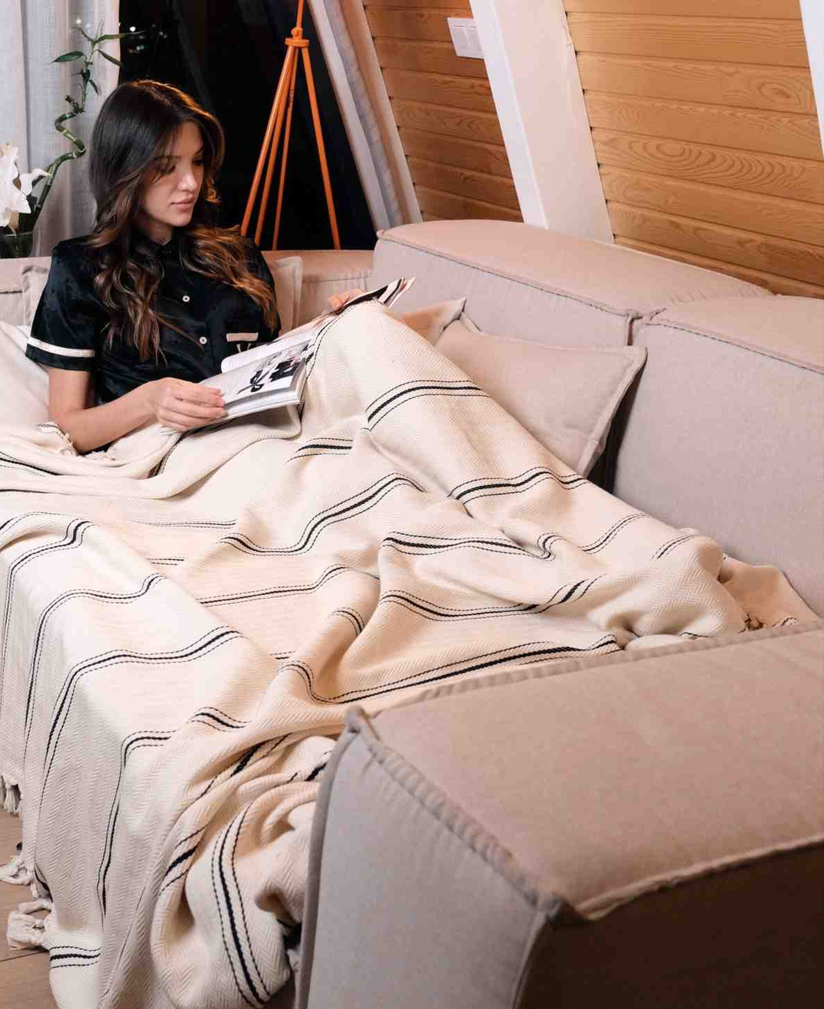 Handwoven Turkish Cotton Throw Blanket