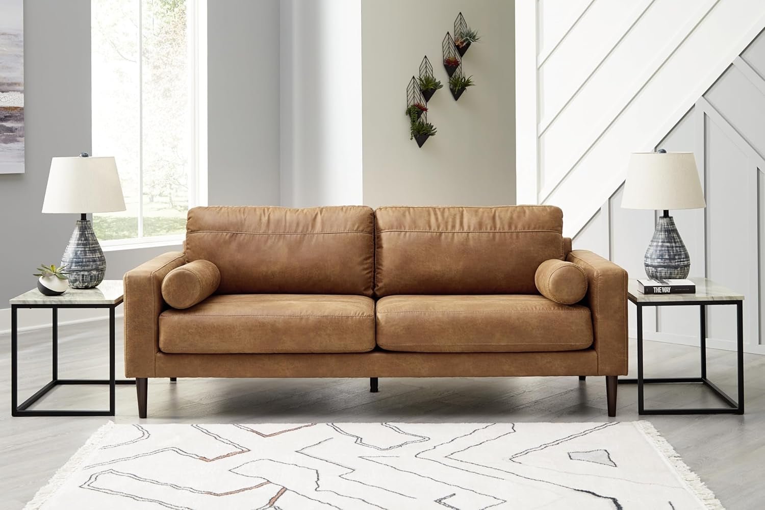 Stylish living room furniture with sofa, table and TV stand