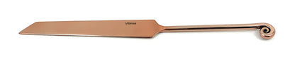 Copper Finish Cake Serving Set with Forks - 4 Pc Set