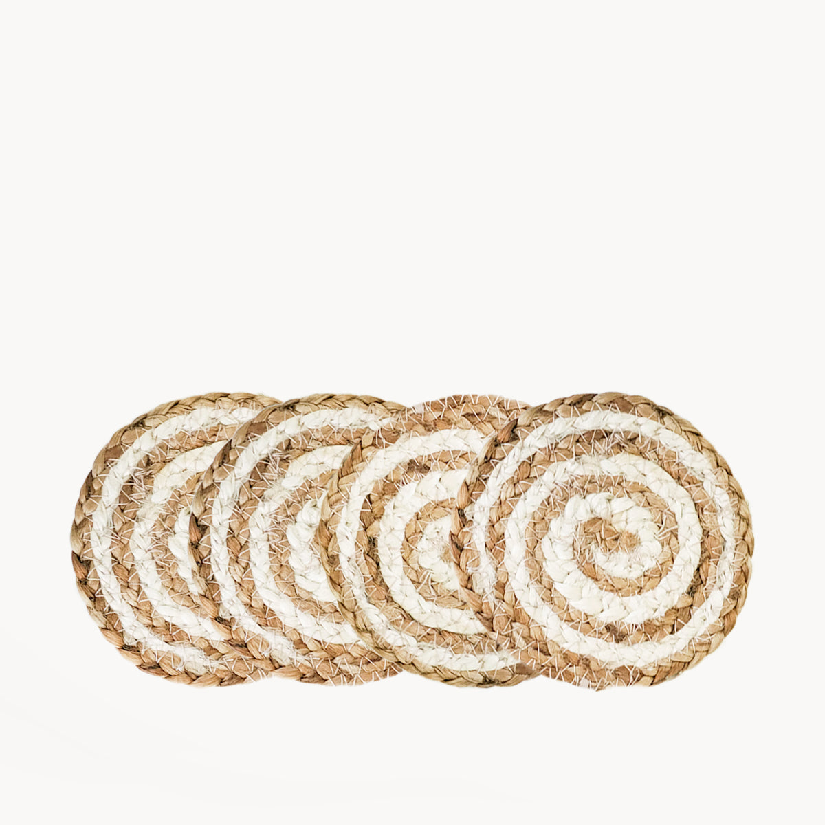 Kata Spiral Drink Coaster - Natural (Set of 4)