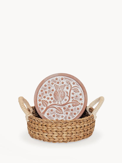 Bread Warmer &amp; Basket - Owl Round