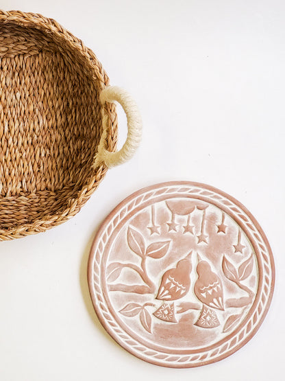 Bread Warmer &amp; Basket - Lovebirds Round