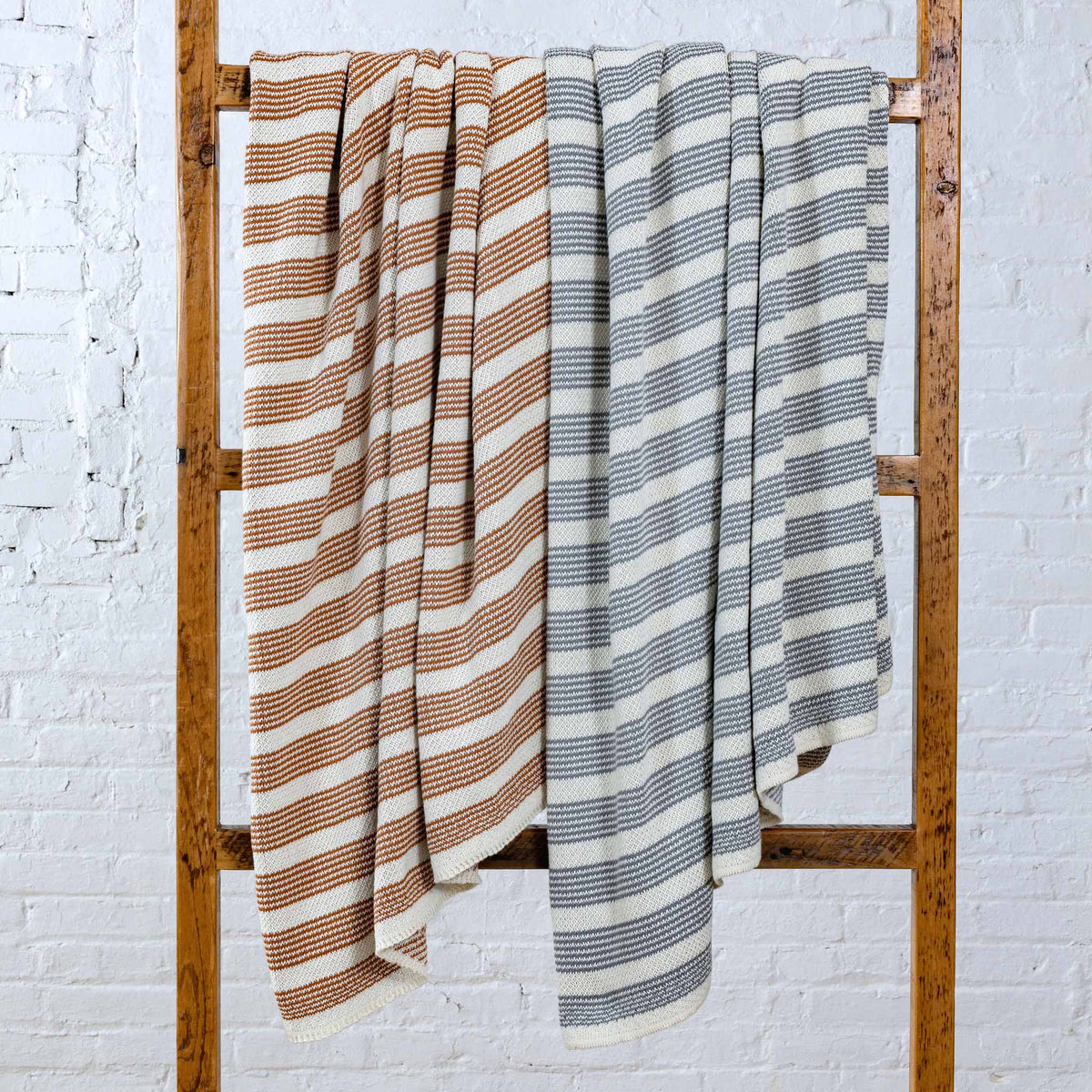 Poly Pinstripe - Indoor|Outdoor Sustainable Knit Minimalist Throw Blanket