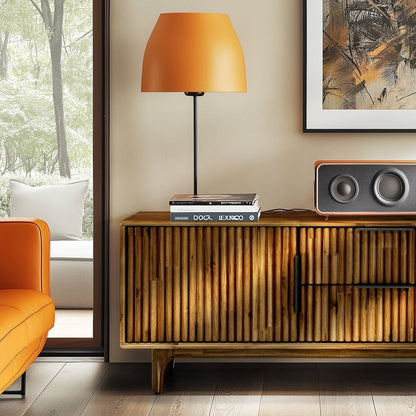 Megsu Bosk Wood Fluted TV Stand - 2 Colors