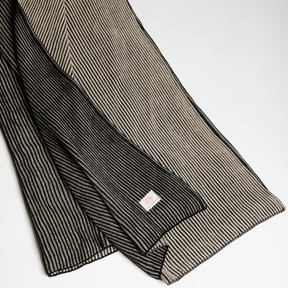 Ribbed Organic Cotton Knit Throw Blanket