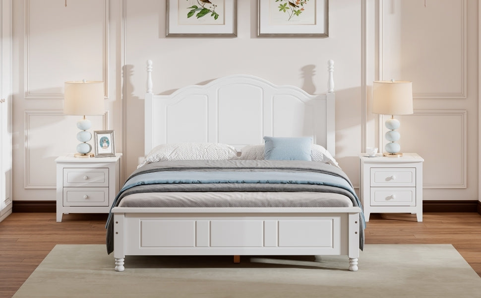 Full Size Farmhouse Bed Frame in White