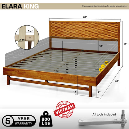 Acacia Elara Platform Bed Frame - 3 Finishes