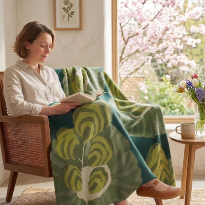 Floréal 7 by E.A. Seguy - Cotton Sustainable Knit Floral Throw Blanket
