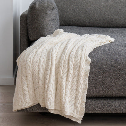 Chunky Cable - Textured Sustainable Knit Throw Blanket