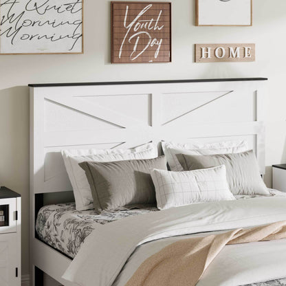 Wood Platform Bed Frame in White - King