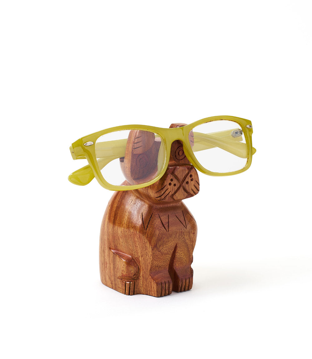 Dog Handcarved Eyeglass Holder Stand