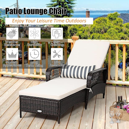 Adjustable Outdoor Chaise Lounge Chair
