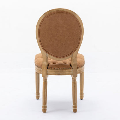 Set of 2 French Style Solid Wood Antique Dining Chairs