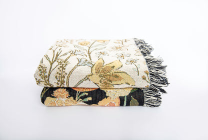 Lilly Floral Jacquard Woven Throw