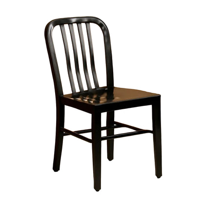 Commercial Grade Black Metal Indoor/Outdoor Dining Chair