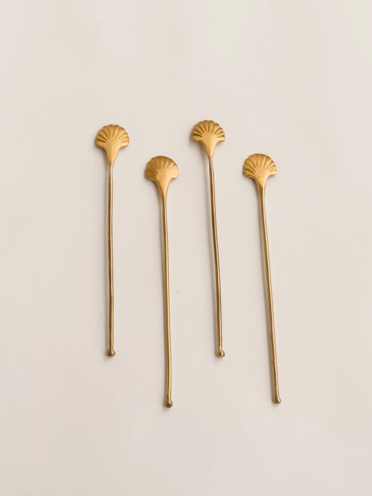 Brass Seashell Stirrers - Set of 4