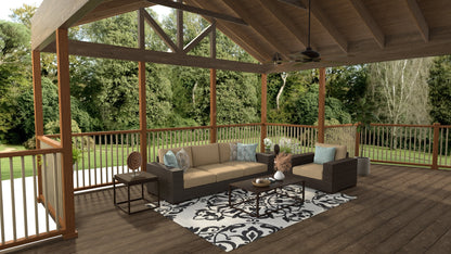 New Wrought Iron Black &amp; White Reversible Outdoor Mat