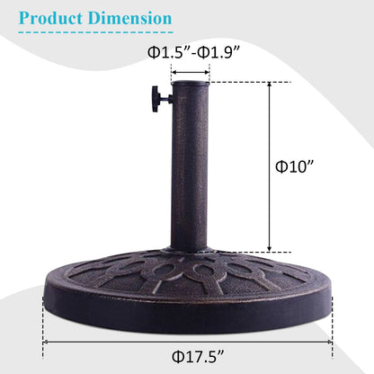 Heavy Duty Outdoor Patio Market Umbrella Base - 30lb