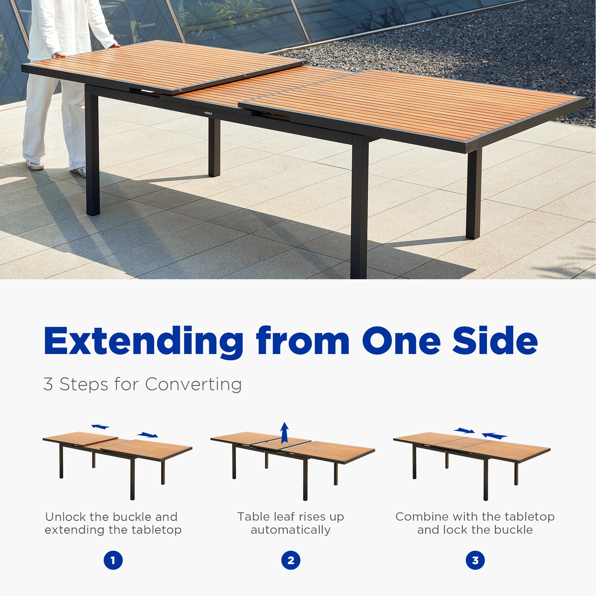 Heck 12 Person Teak Outdoor Extendable Dining Table Set With Cushions