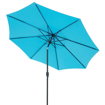 10 Ft Outdoor Patio Umbrella with Tilt and Crank - 7 Colors