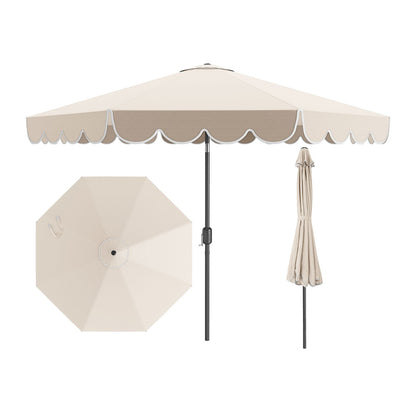 10 Ft Outdoor Market Umbrella with Crank Tilt - 5 Colors