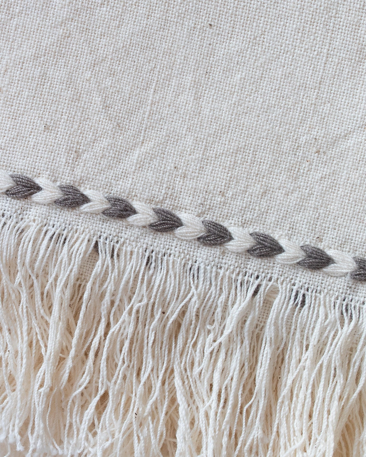 Gray Braid Detail Napkin | Set of 2
