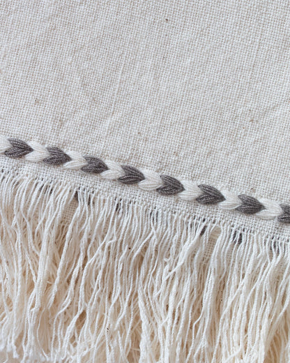 Gray Braid Detail Napkin | Set of 2