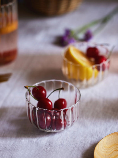 Kira Borosilicate Mouth- Blown Glass Bowls - Set of 2