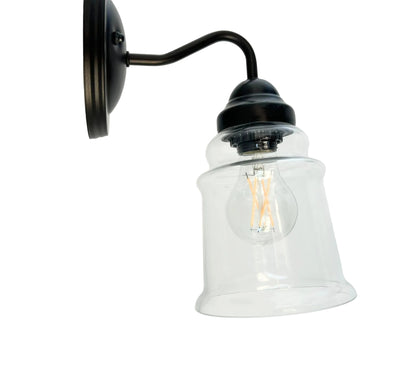 Clear Tiered Bell Wall Sconce