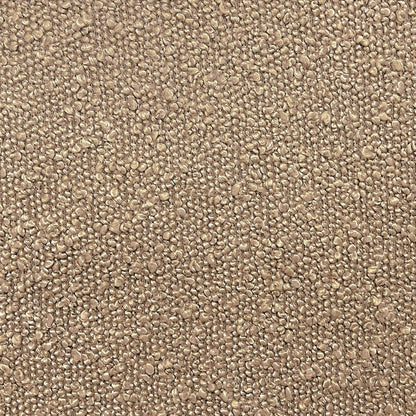 Luna Modern Round Ottoman in Brown Boucle