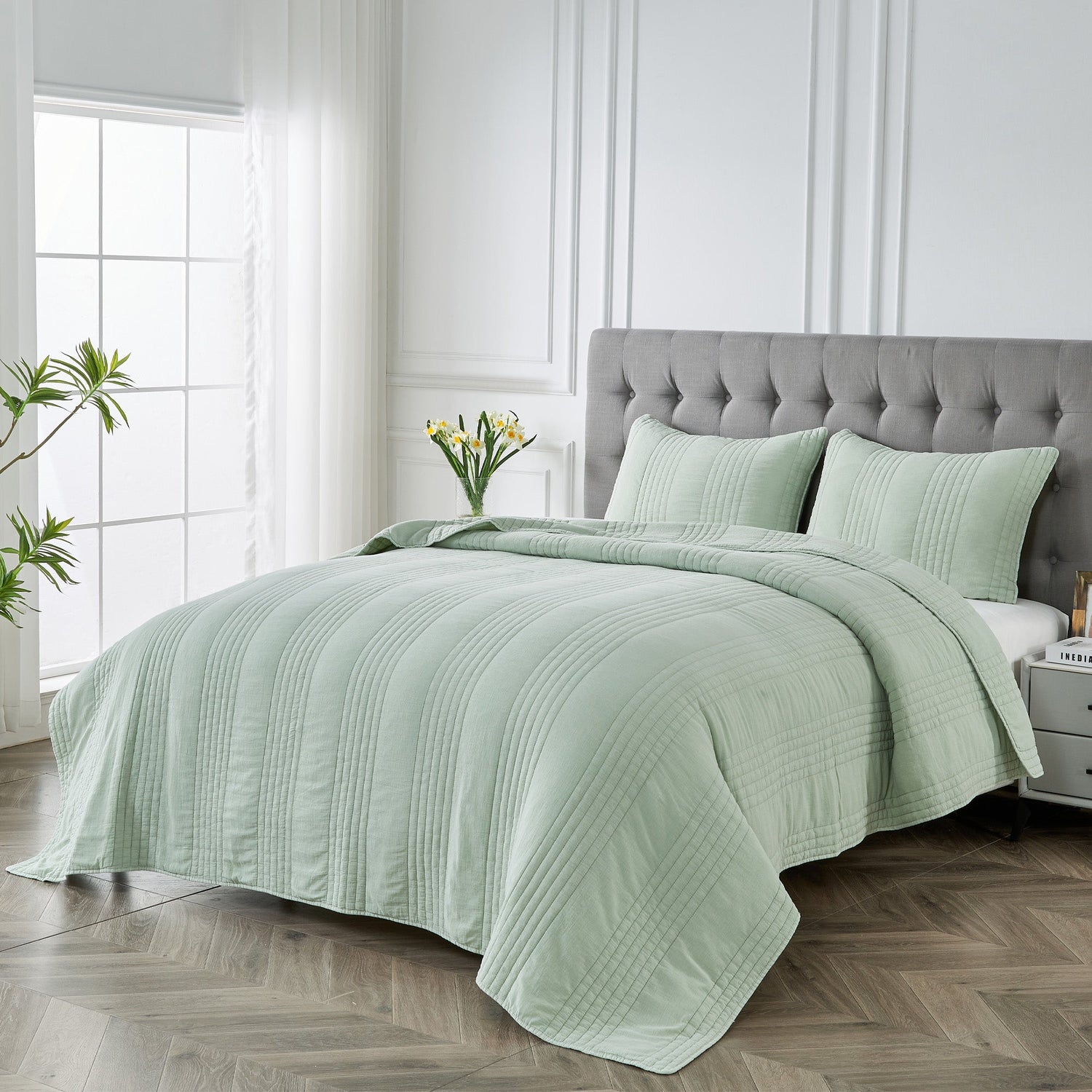 Stonewashed Cotton Quilt Sets