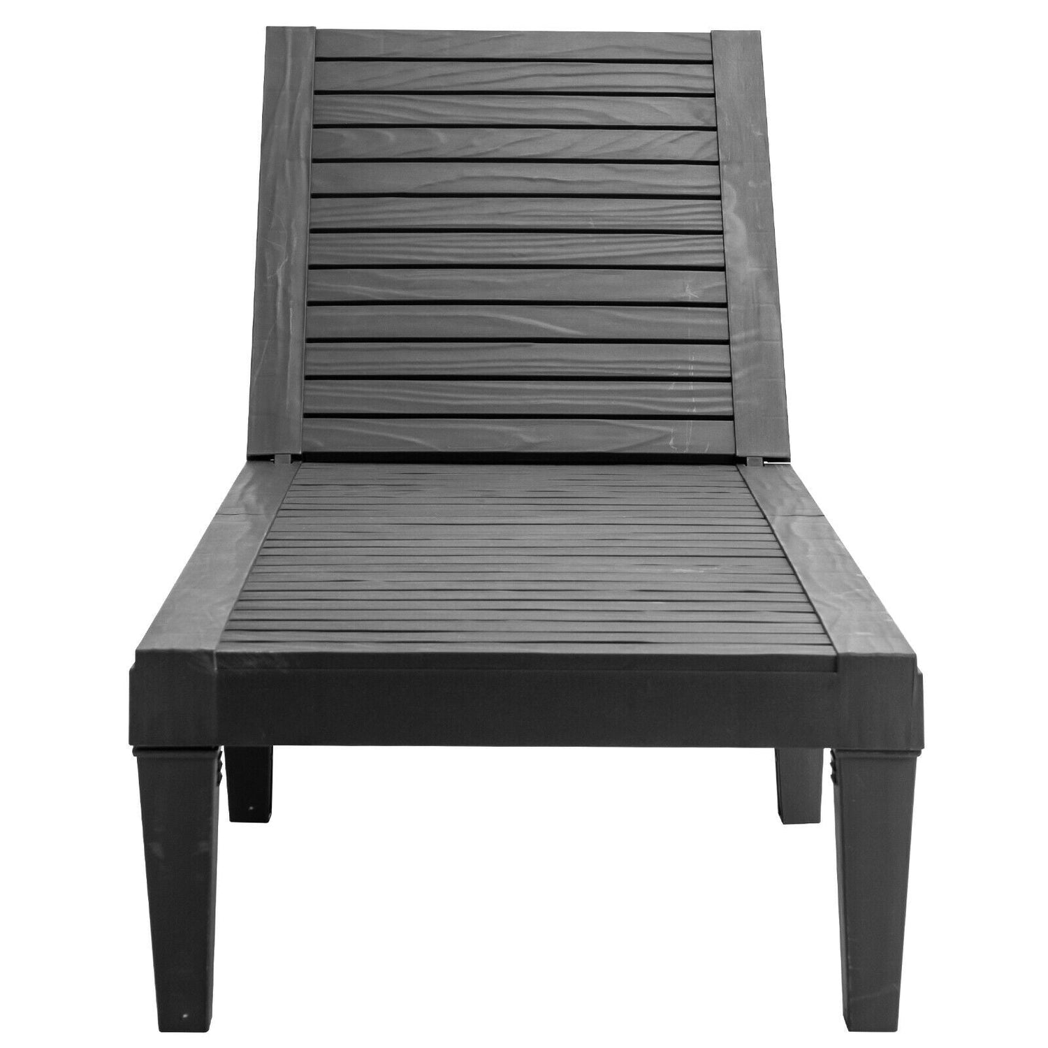 Outdoor Recliner with Adjustable Backrest - Black, Gray, Brown