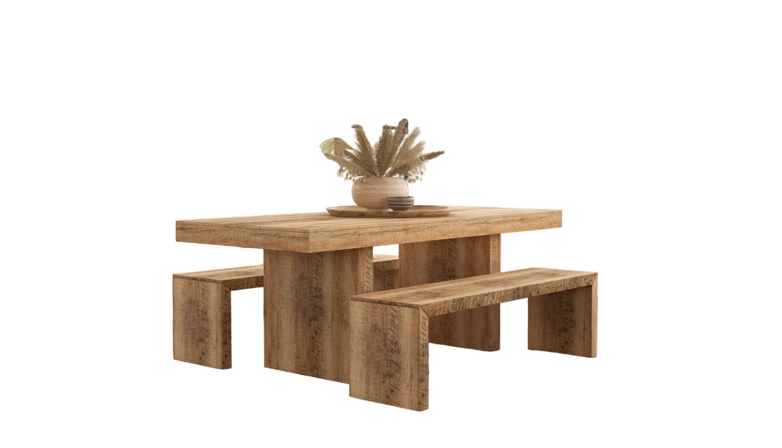 Timbergirl Solid Mango Wood Dining Table Set - 6 SEATER