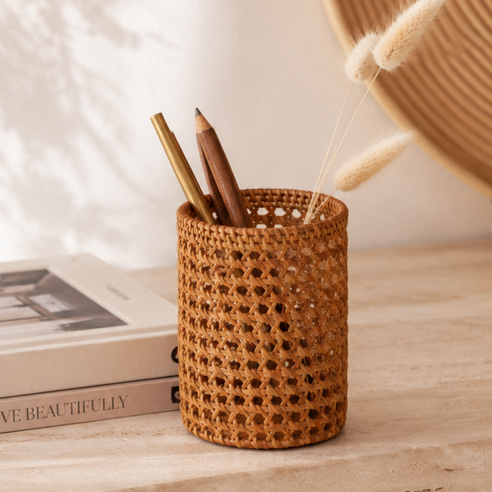 Rattan Pencil Holder