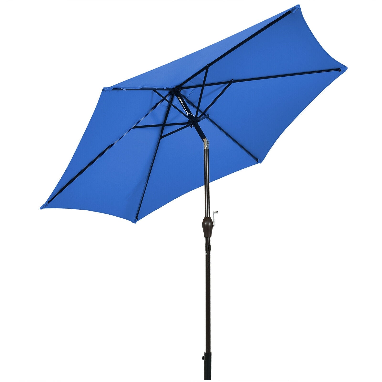 9 FT Outdoor Market Patio Table Umbrella w/ Push Button Tilt/Crank/Lift - 6 Colors