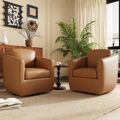 360 Degree Swivel Premium Upholstered Chairs - 2 pc Set