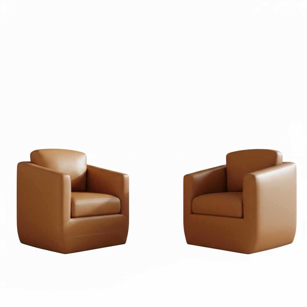 360 Degree Swivel Premium Upholstered Chairs - 2 pc Set