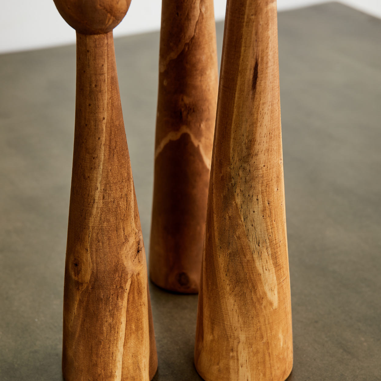 Tapered Candlestick Holders - Cognac, Espresso, Natural
