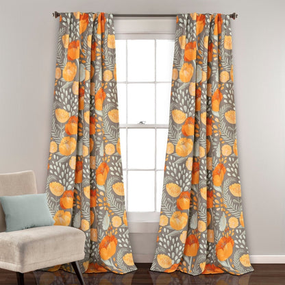Poppy Garden Light Filtering Window Curtain Panel Sets