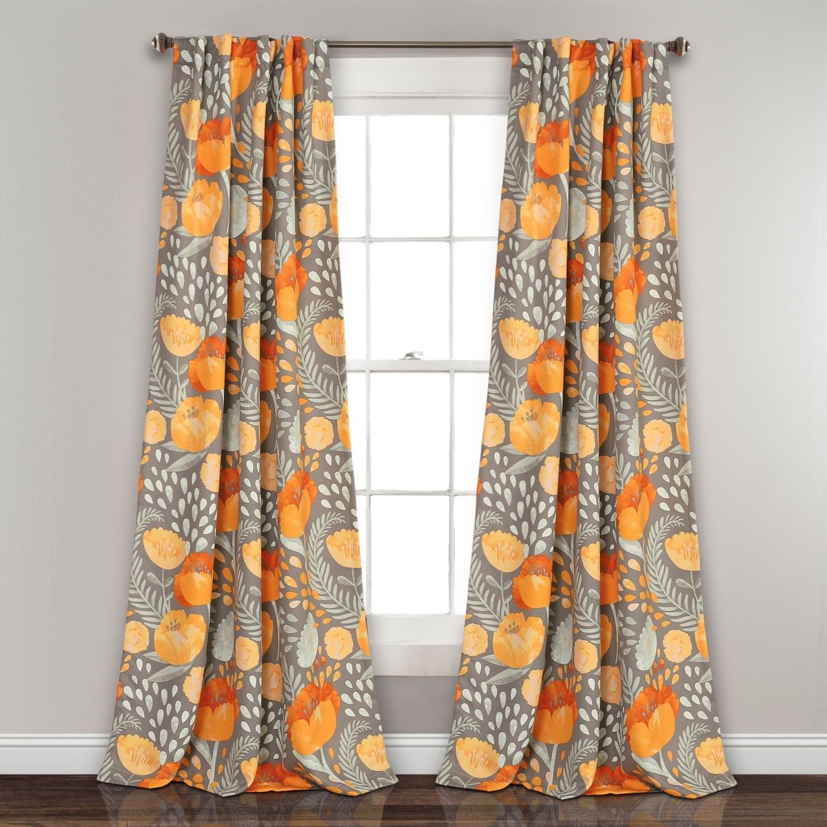 Poppy Garden Light Filtering Window Curtain Panel Sets
