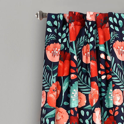 Poppy Garden Light Filtering Window Curtain Panel Sets